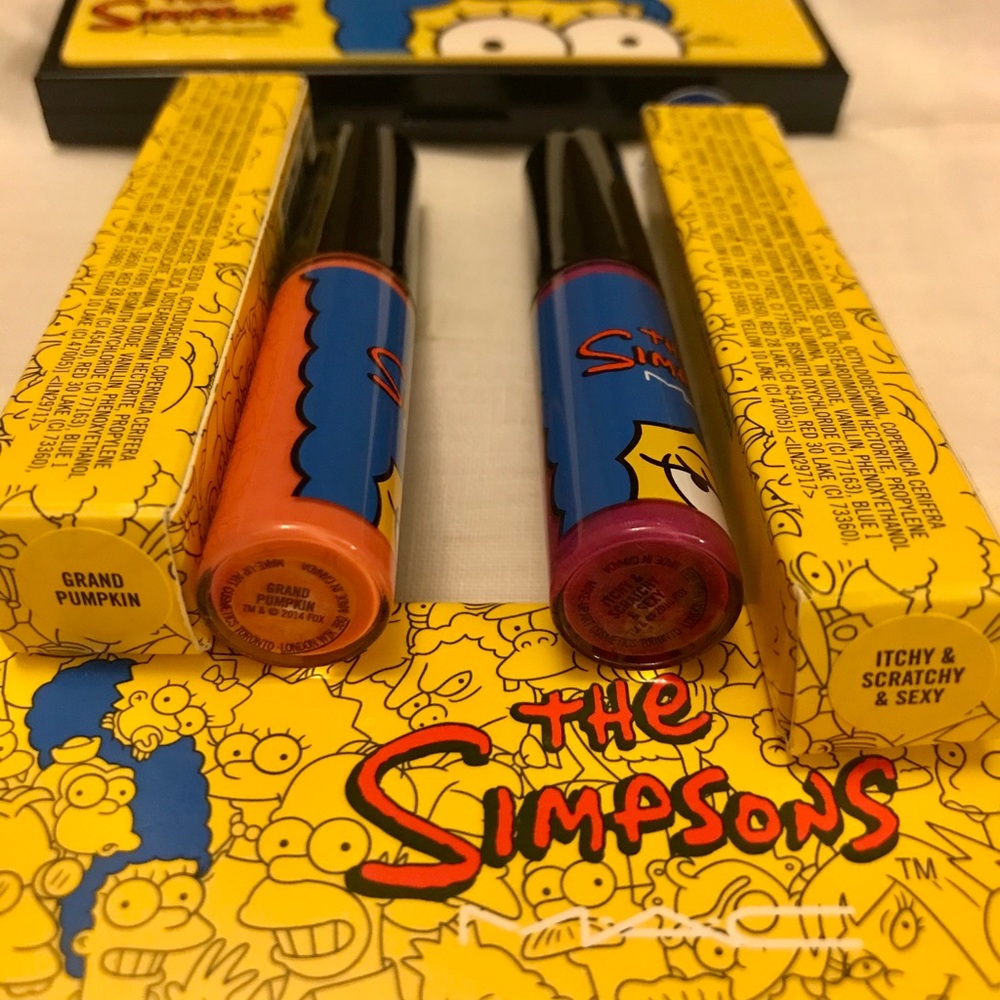 The Simpsons Mac eyeshadow and lip gloss